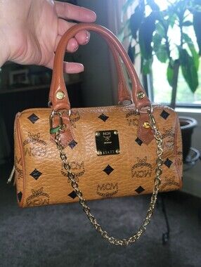 MCM Mini Nano Visetos Speedy Boston Bag